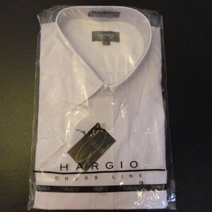 Hargio Dress Line Short Sleeve White Dress Shirt